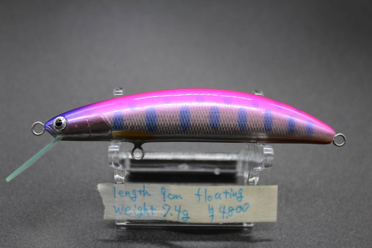 ハンドメイドルアー フローティング チャート ピンクヤマメ 9cm 【幾