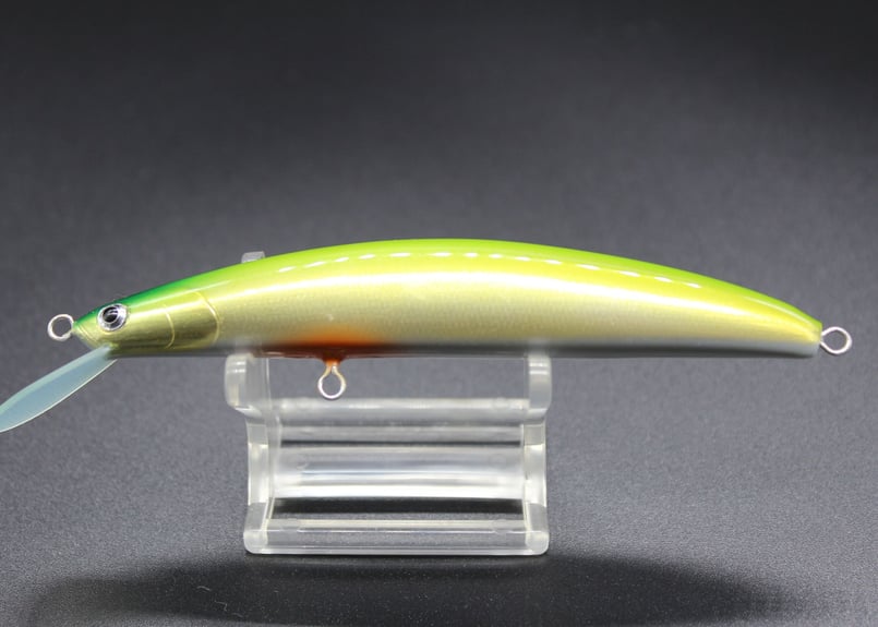 ハンドメイドルアー フローティング グリーンゴールド 11cm 【幾ミノー