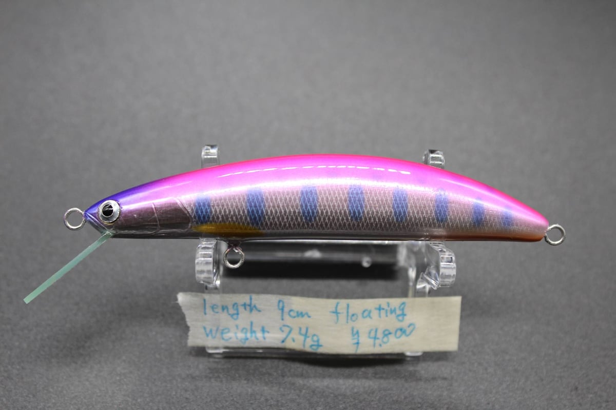 ハンドメイドルアー フローティング チャート ピンクヤマメ 9cm