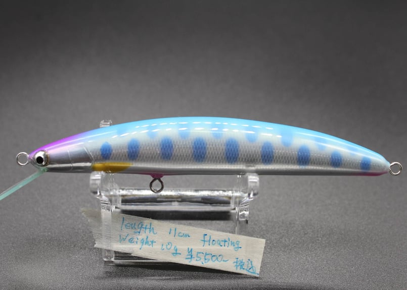 ハンドメイドルアー フローティング ブルーヤマメ 11cm 【幾ミノー