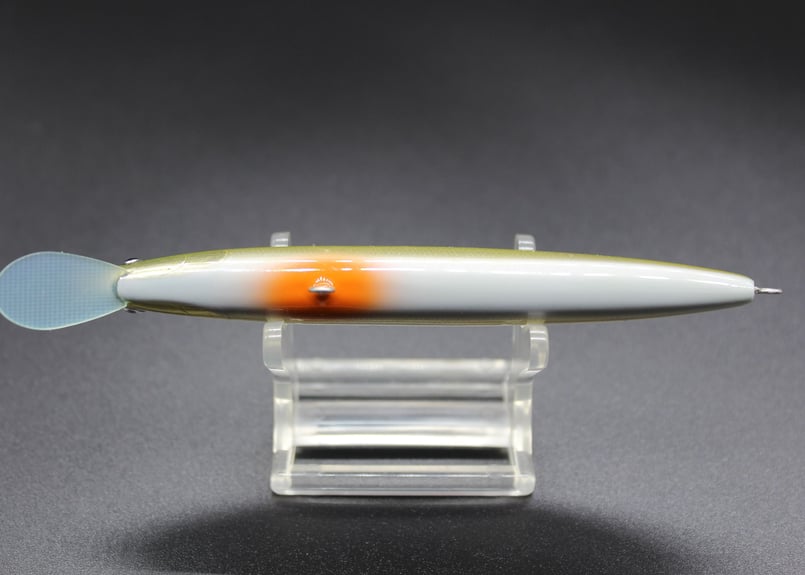 ハンドメイドルアー フローティング グリーンゴールド 11cm 【幾ミノー