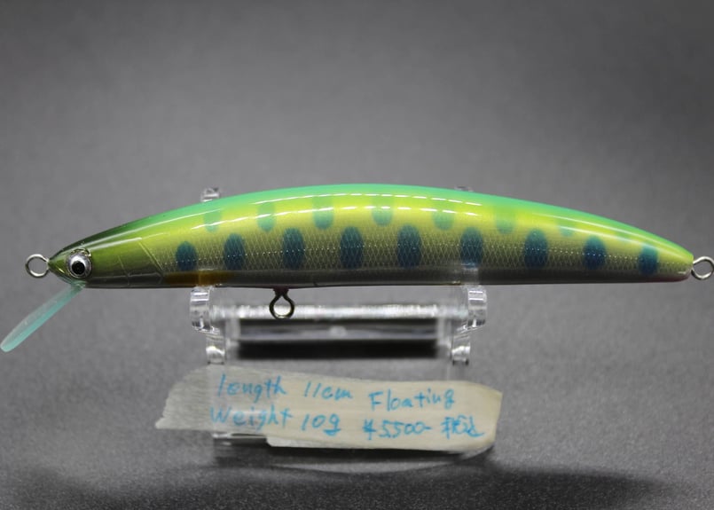 ハンドメイドルアー210ss・チャート系 ハンドメイドルアー フローティング チャート グリーンヤマメ 11cm