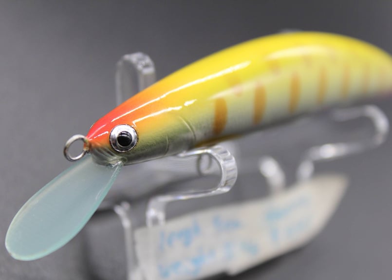 ハンドメイドルアー フローティング チャート イエローヤマメ 9cm 【幾