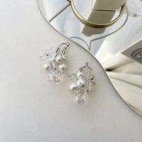 silver clear flower soap bubble
