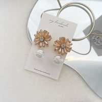 orange brown flower soap bubble