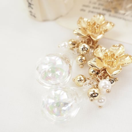 *water flower -Msize- ピアス/イヤリング*