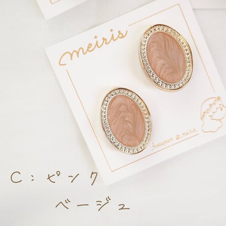 *simple ovall ピアス/イヤリング*