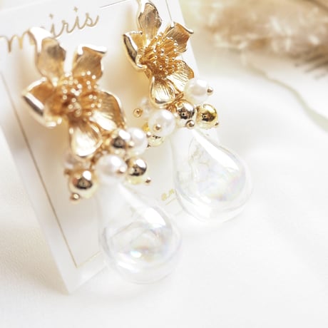 *water flower -Msize- ピアス/イヤリング*
