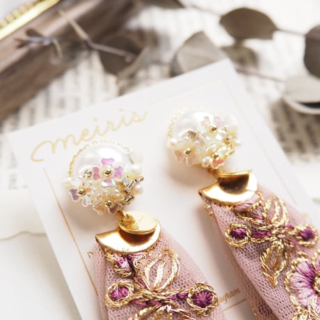 *shishu ribbon ピアス/イヤリング*