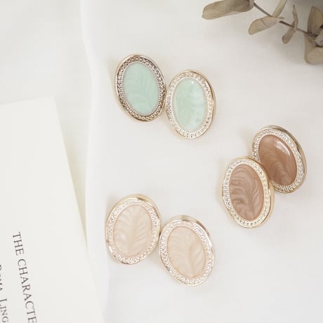 *simple ovall ピアス/イヤリング*