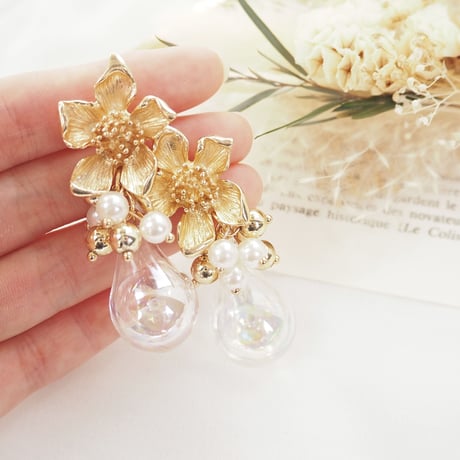 *water flower -Msize- ピアス/イヤリング*