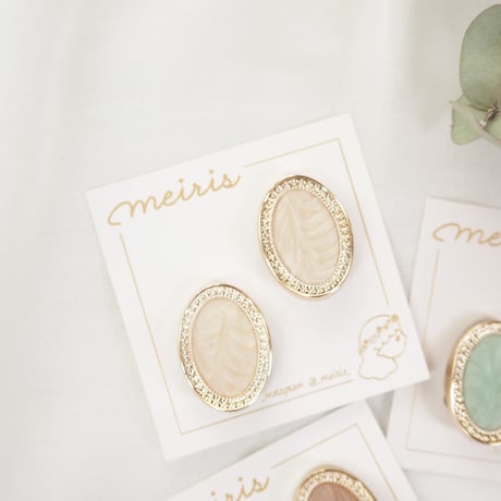 *simple ovall ピアス/イヤリング*