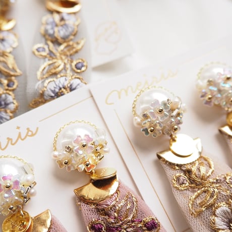 *shishu ribbon ピアス/イヤリング*