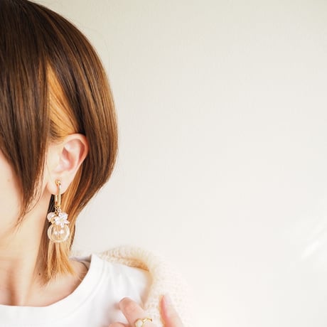 *flower ornament ピアス/イヤリング*