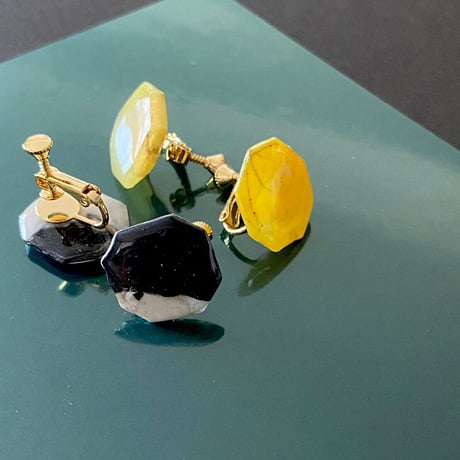 海洋プラスチックのイヤリング【ブラック】
