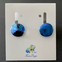海洋プラスチックのイヤリング【ブルー】