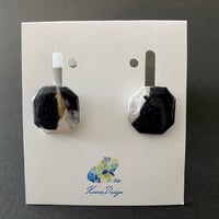海洋プラスチックのイヤリング【ブラック】