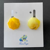 海洋プラスチックのイヤリング【イエロー】