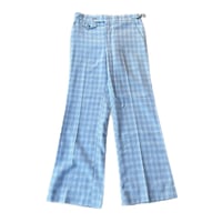 70s vintage check flare slacks