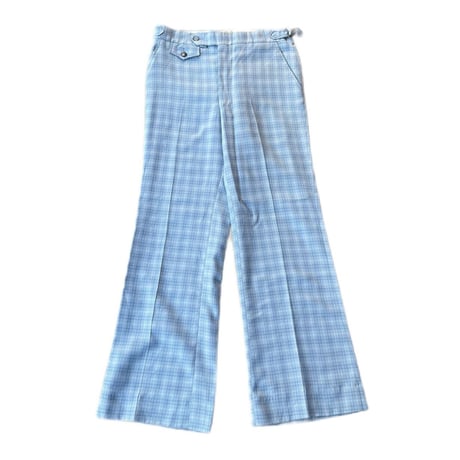 70s vintage check flare slacks