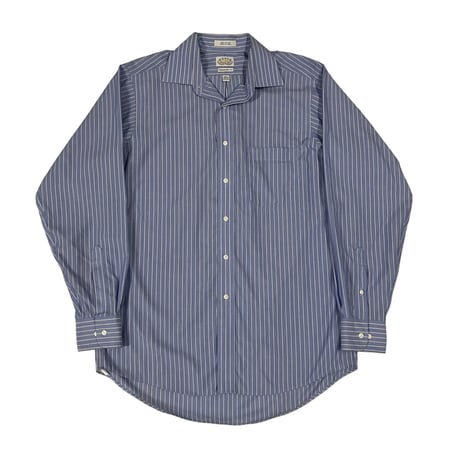 stripe color open collar shirt