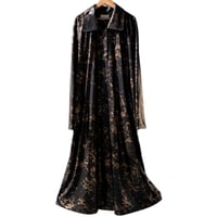 Vintage maxi crocodile pattern shiny coat【Polaroid】