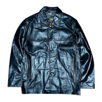 Black Vintage Leather Work Jacket