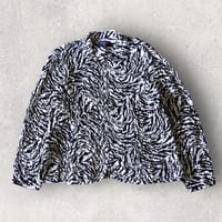 Sequin zebra pattern popcorn jacket【Polaroid】