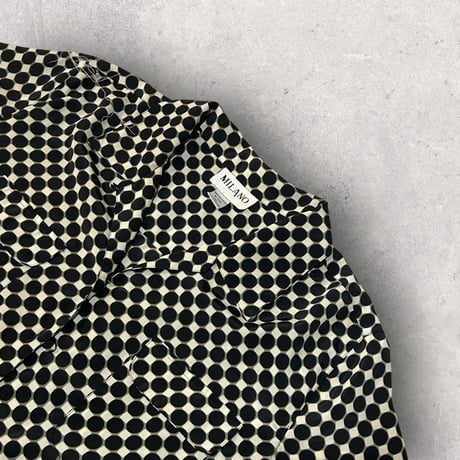 whole pattern design open collar shirt