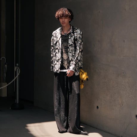 Vintage lame design easy buggy pants "assembled in USA"【@sho_.ta0618】