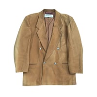 Suede Double-Breasted Blazer