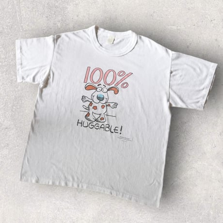 80s~ vintage "SHOEBOX GREETINGS" dog print T-shirt "made in USA"【@sho_.ta0618】
