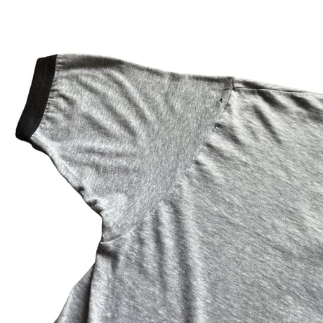 80s Hanes grittery lame print ringer T-shirt