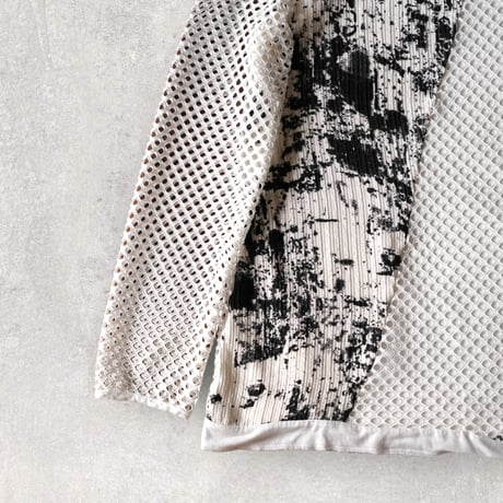 Y2K design mesh sleeve cutsew "WHITE"【@sho_.ta0618】