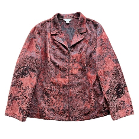 Gobelin weaving zip up tailored jacket【@sho_.ta0618】