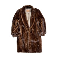 Vintage Brown Fur Long Coat
