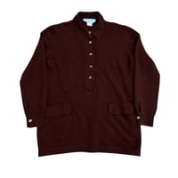 Dark Brown Wool Pullover Shirt