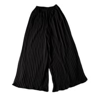 Layered design pleats easy buggy pants "BLACK" 【Polaroid】