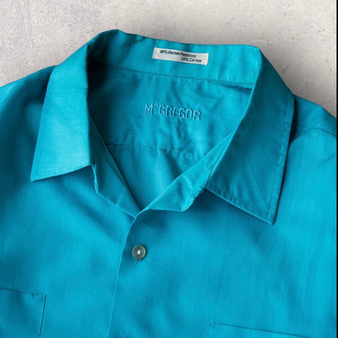 50‘s McGregor ターコイズ レーヨンシャツ 50's McGregor ターコイズ レーヨンシャツ 50's McGregor 単色レーヨン