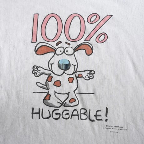 80s~ vintage "SHOEBOX GREETINGS" dog print T-shirt "made in USA"【@sho_.ta0618】