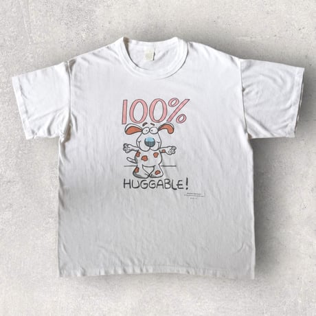 80s~ vintage "SHOEBOX GREETINGS" dog print T-shirt "made in USA"【@sho_.ta0618】