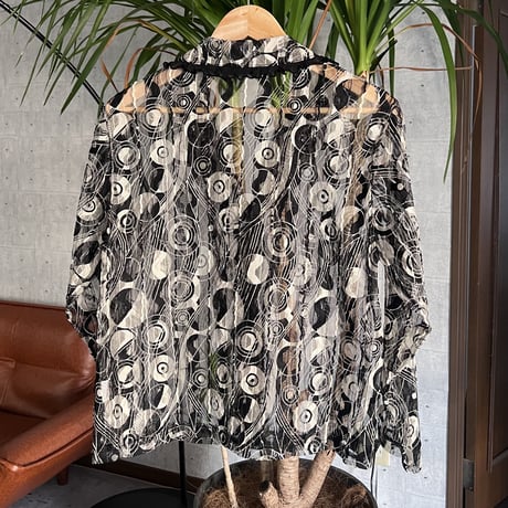 see-through frill jacket 【Polaroid】