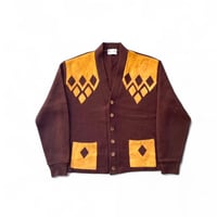 Argyle Design Cardigan