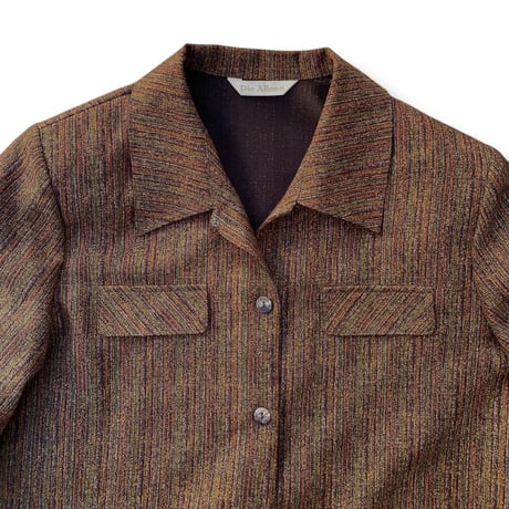 Wool Blend Jacket "Brown Stripe"