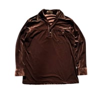 Vintage Velour Long-Sleeve Polo