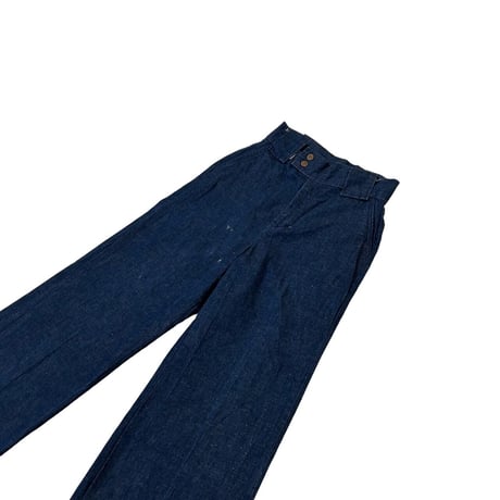 denim wide flare pants