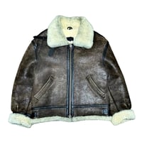 Shearling Collar Brown Flight Jacket