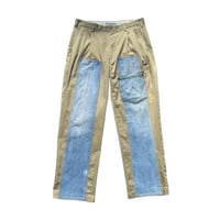 Two-Tone Patchwork remake Pants