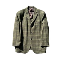 Vintage Green Check Blazer