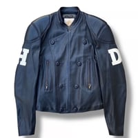 Military-Inspired Leather Jacket – Black